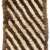 Brown & Beige Natural coloured diagonal striped Turkish Tulu Shag Pile Rug, HANDMADE, 100% Wool