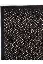 Black colored Turkish Tulu Shag Pile Rug with Beige spots, HANDMADE, 100% Wool