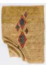 Light Brown and Mustard Yellow colored MOROCCAN Berber Beni Ourain Design Rug, HANDMADE, 100% Wool