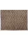 Natural Brown colored MOROCCAN Berber Beni Ourain Design Rug with Beige Diamond Patterns, HANDMADE, 100% Wool