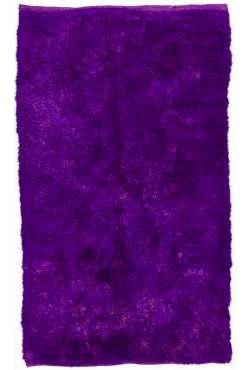 Purple colored Turkish Tulu Shag Pile Rug, HANDMADE, 100% Wool