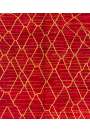 Red Color Moroccan Berber Beni Ourain Design Rug, Handmade of 100% Fine Handspun Wool