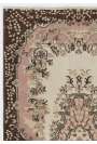 4' x 7'4" (117 x 215 cm) Turkish Antique Washed  Rug, Beige, Pink & Brown