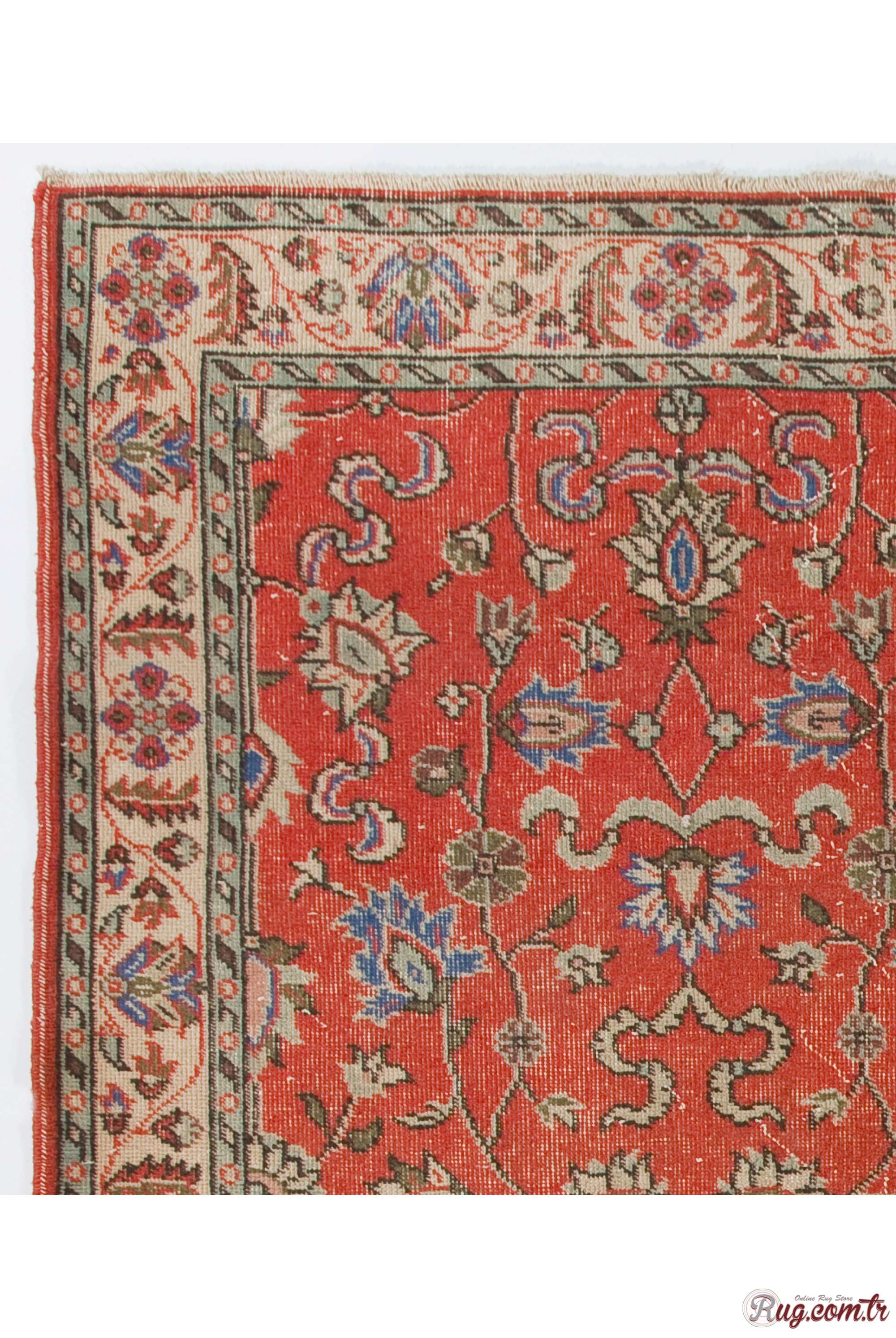 Turkish Sun Faded Rug Red And Beige, 5 By 7 Rugs In Cm