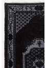 3'10" x 6'7" (118 x 203 cm) Black Color Vintage Overdyed Handmade Turkish Rug, Black Overdyed Rug