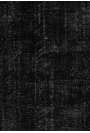 5'10" x 9'2" (178 x 280 cm) Black Color Vintage Overdyed Handmade Turkish Rug, Black Overdyed Rug