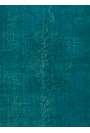 4'9" x 7'10" (145 x 240 cm) Turquoise Blue Color Vintage Overdyed Handmade Turkish Rug