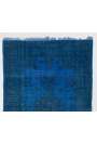 5'3" x 8'6" (162 x 260 cm) Denim Blue Color Vintage Overdyed Handmade Turkish Rug