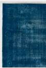 5'4" x 8'1" (163 x 247 cm) Denim Blue Color Vintage Overdyed Handmade Turkish Rug