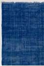 5'8" x 9' (175 x 275 cm) Blue Color Vintage Overdyed Handmade Turkish Rug, Blue Overdyed Rug