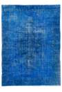 Blue Overdyed Rug 8'9" x 12'2" (273 x 372 cm) Turkish Handmade Vintage Rug, Overdyed Rug