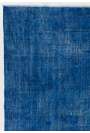 3'8" x 6'8" (116 x 209 cm) Blue Color Vintage Overdyed Handmade Turkish Rug