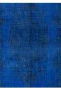 3'8" x 6'2" (118x189 cm) Persian Blue Color Vintage Overdyed Handmade Turkish Rug