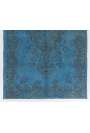 5'7" x 9'3" (176 x 284 cm) Denim Blue Color Vintage Overdyed Handmade Turkish Rug