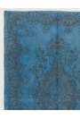 5'7" x 9'3" (176 x 284 cm) Denim Blue Color Vintage Overdyed Handmade Turkish Rug
