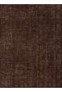 6'3" x 9'10" (193 x 300 cm) Brown Color Vintage Overdyed Handmade Turkish Rug, Brown Overdyed Rug
