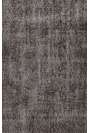 3'8" x 6'6" (114 x 200 cm) Gray Color Vintage Overdyed Handmade Turkish Rug, Gray Overdyed Rug