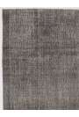 3'8" x 6'8" (113 x 204 cm) Gray Color Vintage Overdyed Handmade Turkish Rug, Gray Overdyed Rug