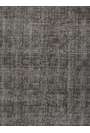 4' x 6'6" (122 x 200 cm) Gray Color Vintage Overdyed Handmade Turkish Rug, Gray Overdyed Rug