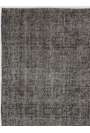 4' x 7' (122 x 218 cm) Gray Color Vintage Overdyed Handmade Turkish Rug, Gray Overdyed Rug