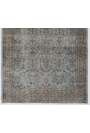 4' x 7' (122 x 218 cm) Gray Color Vintage Overdyed Handmade Turkish Rug, Gray Overdyed Rug