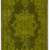 3'10" x 6'11" (117 x 213 cm) Olive Green Color Vintage Overdyed Handmade Turkish Rug, Green Overdyed Rug