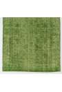 3'8" x 6'11" (114 x 212 cm) Pistachio Green Color Vintage Overdyed Handmade Turkish Rug, Green Overdyed Rug