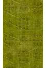 3'8" x 6'6" (114 x 200 cm) Moss Green Color Vintage Overdyed Handmade Turkish Rug, Green Overdyed Rug
