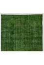 5'3" x 8'9" (161 x 268 cm) Green Color Vintage Overdyed Handmade Turkish Rug, Green Overdyed Rug