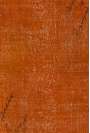3'9" x 6'11" (116 x 213 cm) Orange Color Vintage Overdyed Handmade Turkish Rug, Orange Overdyed Rug