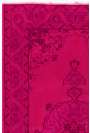 3'10" x 6'10" (119 x 209 cm) Deep Pink Color Vintage Overdyed Handmade Turkish Rug, Pink Overdyed Rug