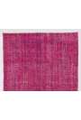 4'11" x 8'4" (152 x 256 cm)  Pink Color Vintage Overdyed Handmade Turkish Rug, Pink Overdyed Rug