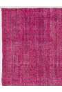 4'11" x 8'4" (152 x 256 cm)  Pink Color Vintage Overdyed Handmade Turkish Rug, Pink Overdyed Rug