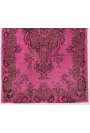 4' x 7' (122 x 213 cm) Pink Color Vintage Overdyed Handmade Turkish Rug, Pink Overdyed Rug