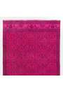 5'2" x 10'9" (160 x 329 cm) Pink Color Vintage Overdyed Handmade Turkish Rug, Pink Overdyed Rug