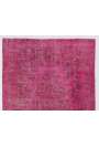 5'6" x 8'5" (168 x 257 cm) Pink Color Vintage Overdyed Handmade Turkish Rug, Pink Overdyed Rug
