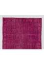 5'8" x 9'3" (175 x 283 cm) Pink Color Vintage Overdyed Handmade Turkish Rug, Pink Overdyed Rug