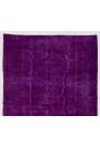3'10" x 6'9" (118 x 207 cm) Purple Color Vintage Overdyed Handmade Turkish Rug, Purple Overdyed Rug