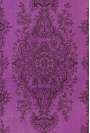 3'10" x 7' (117 x 214 cm) Purple Color Vintage Overdyed Handmade Turkish Rug, Purple Overdyed Rug