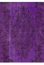 3'11" x 6'8" (121 x 205 cm) Purple Color Vintage Overdyed Handmade Turkish Rug, Purple Overdyed Rug