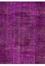 4' x 6'10" (123 x 210 cm) Purple Color Vintage Overdyed Handmade Turkish Rug, Purple Overdyed Rug
