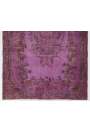 4' x 6'9" (123 x 206 cm) Purple Color Vintage Overdyed Handmade Turkish Rug, Purple Overdyed Rug