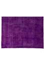 7'10" x 11' (240 x 340 cm) Purple Color Vintage Overdyed Handmade Turkish Rug, Purple Overdyed Rug