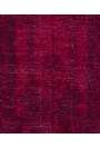 3'5" x 5'6" (106 x 170 cm) Burgundy Red Color Vintage Overdyed Handmade Turkish Rug, Red Overdyed Rug