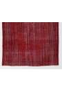 5'4" x 8'2" (165 x 250 cm) Dark Red Color Vintage Overdyed Handmade Turkish Rug, Red Overdyed Rug