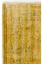 5'5" x 8'9" (167 x 267 cm) Yellow Color Vintage Overdyed Handmade Turkish Rug, Yellow Overdyed Rug