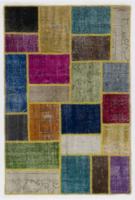 122x183 cm Multicolor PATCHWORK Rug 