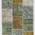 4' x 6' (122x183 cm)  Mustard Yelllow, Light Blue, Light Green and  Beige Color Patchwork Rug