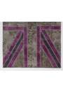 152x245 cm Gray and Purple Color Union Jack British FLAG Design Patchwork Rug