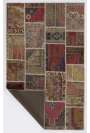 152x245 cm Multicolor Patchwork Rug, Handmade from Recycled Vintage Oriental Rugs